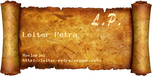 Leiter Petra névjegykártya
