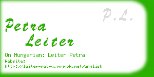 petra leiter business card
